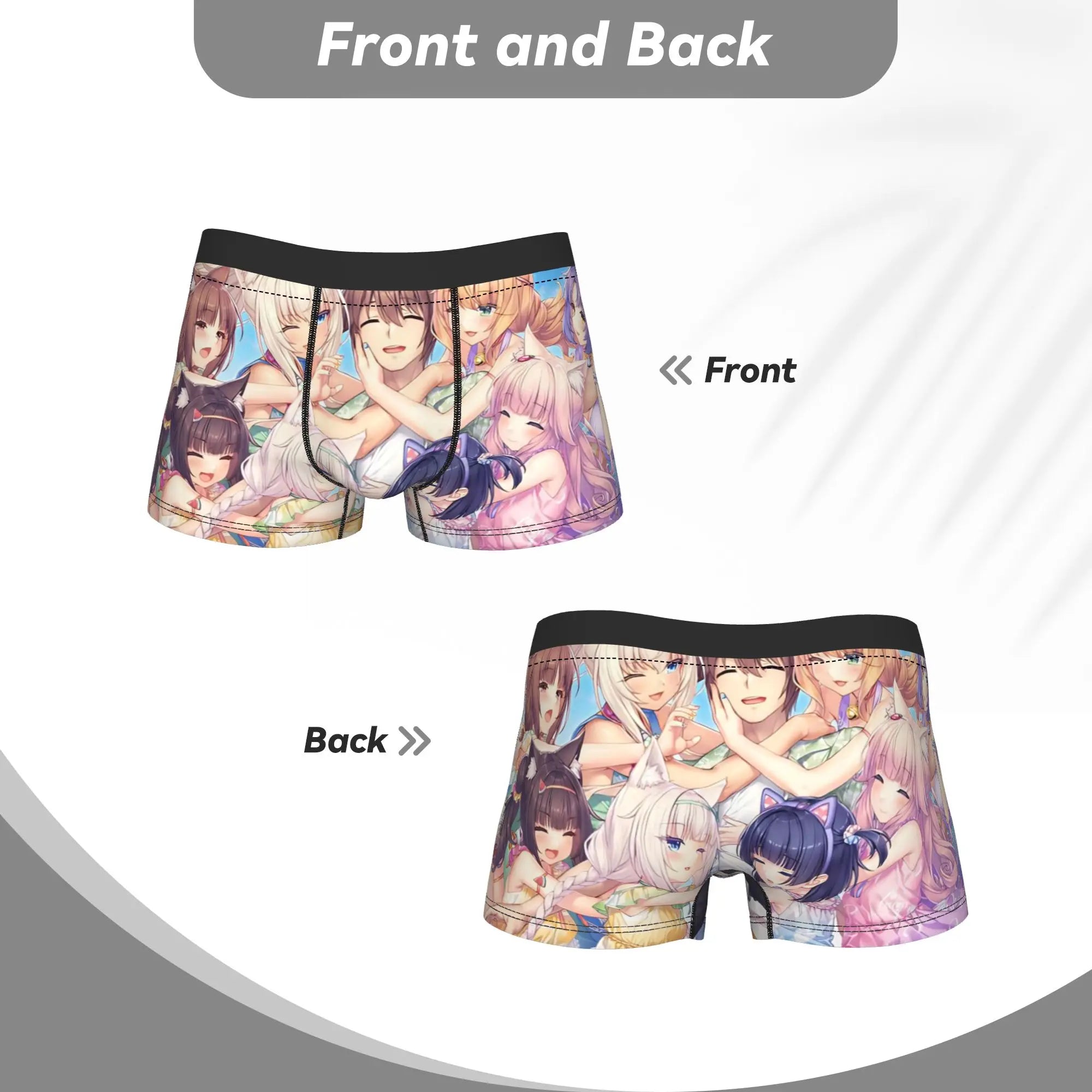 Men's Funny Cartoon Boxer Shorts Breathable Polyester Underwear