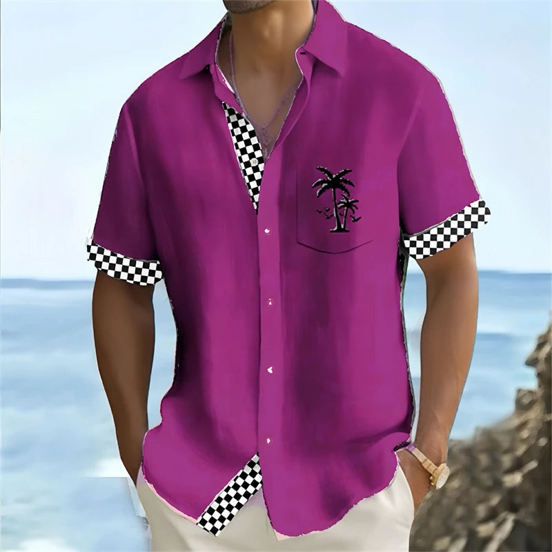 Men's Casual Hawaiian Shirt Short Sleeved 6XL Beach Wear