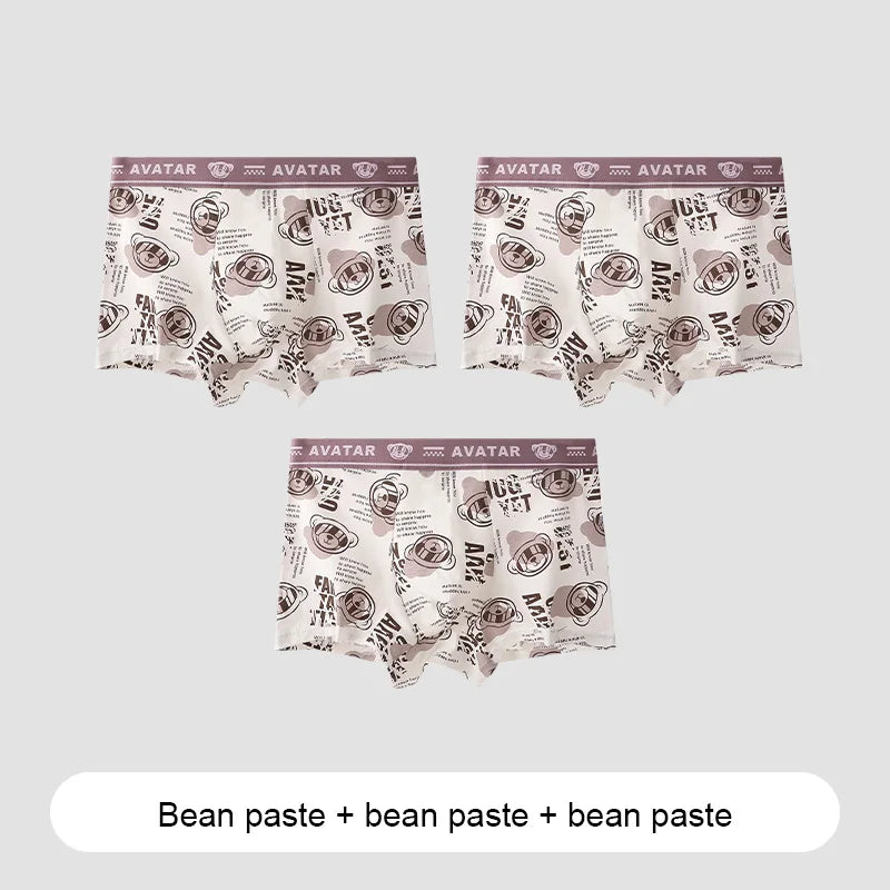 Men's Cartoon Boxer Shorts in Cotton and Elastane