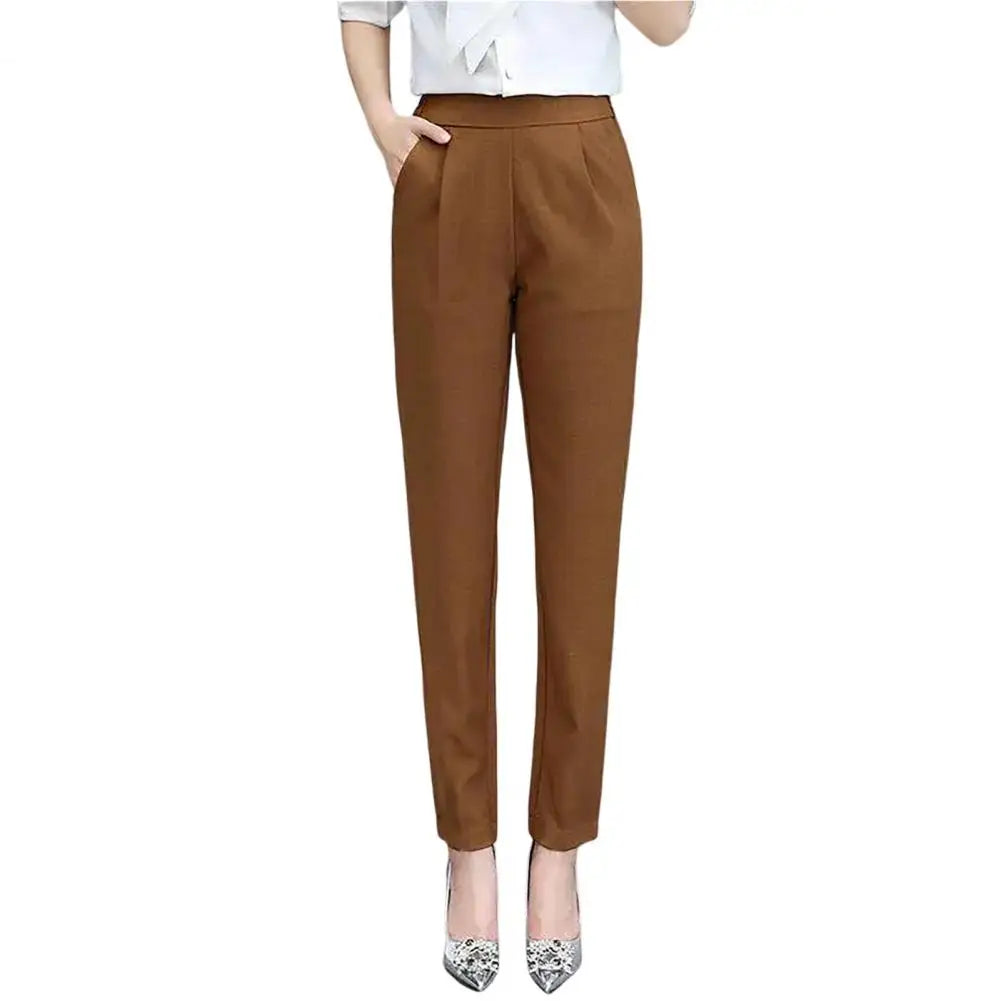 High Waist Polyester Suit Pants for Women by MALEY LifeStyle