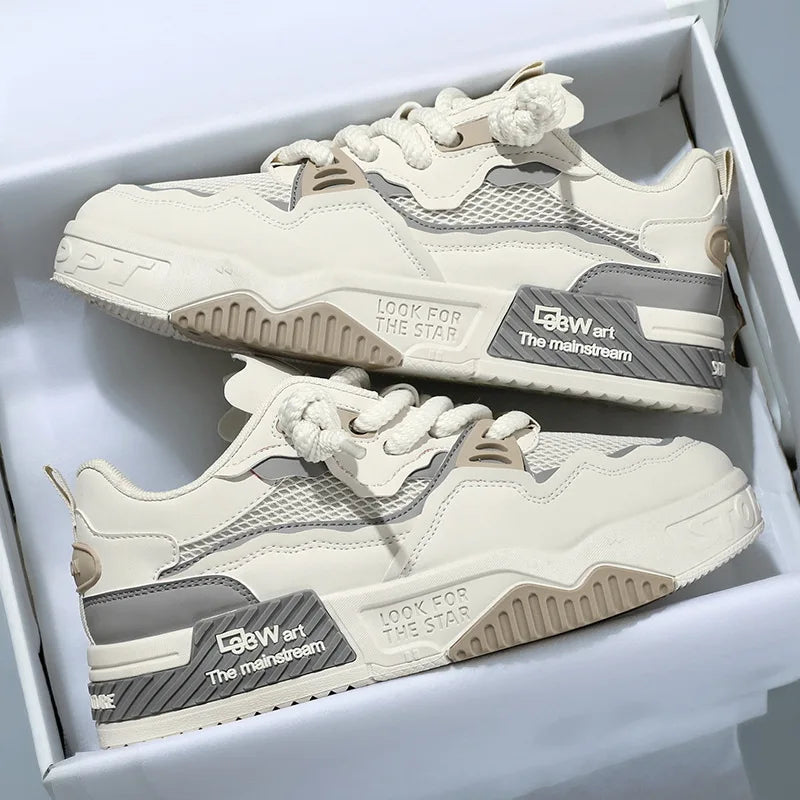 Men's Breathable Casual Shoes for All Seasons in White