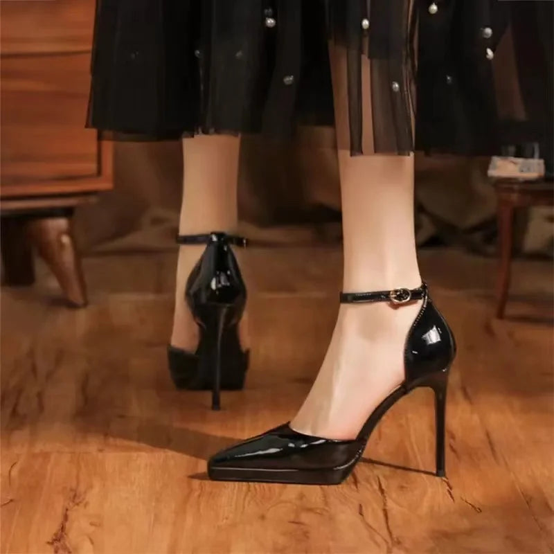 Pointed Toe High Heels for Women Comfortable Waterproof Red Sole