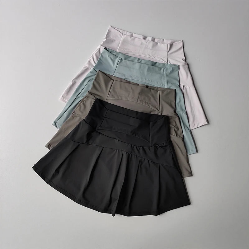 Women's Quick Dry High Waist Sports Skirt for Tennis and Yoga