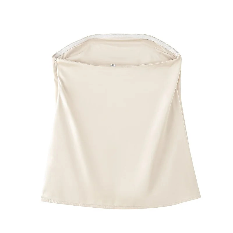 MUJER Women's Satin High Waist Pants for Casual Summer Wear