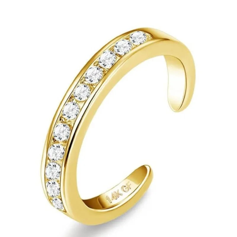 Bobisty Adjustable 14K Gold Plated Toe Rings for Women