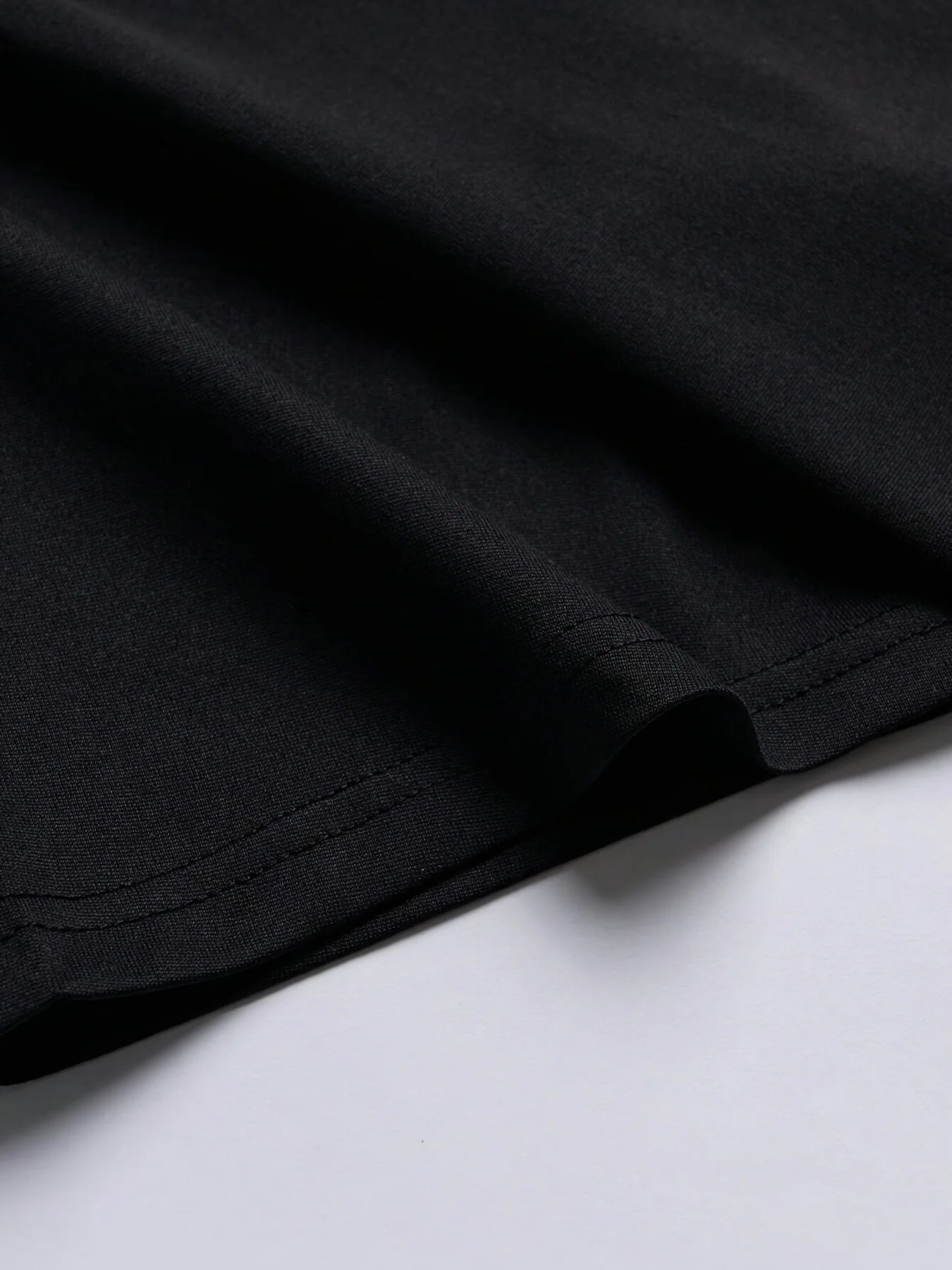 Men's Rap-Style Hip-Hop Patterned Printed T-Shirt Cotton Short-Sleeved Round-Neck Black Loose-Fitting Fashionable Summer Top