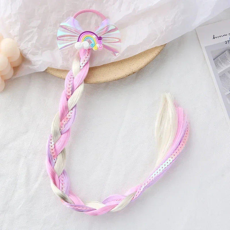 Girls Colorful Sequin Hair Scrunchies for Fashionable Ponytails