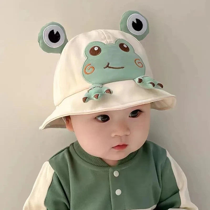 Cute Cotton Baby Bucket Hat for Kids Summer Outdoor Fun
