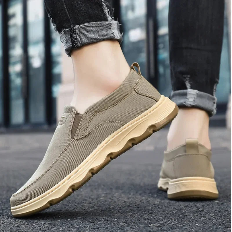 Men's Casual Slip-On Loafers in Canvas for Autumn 2025