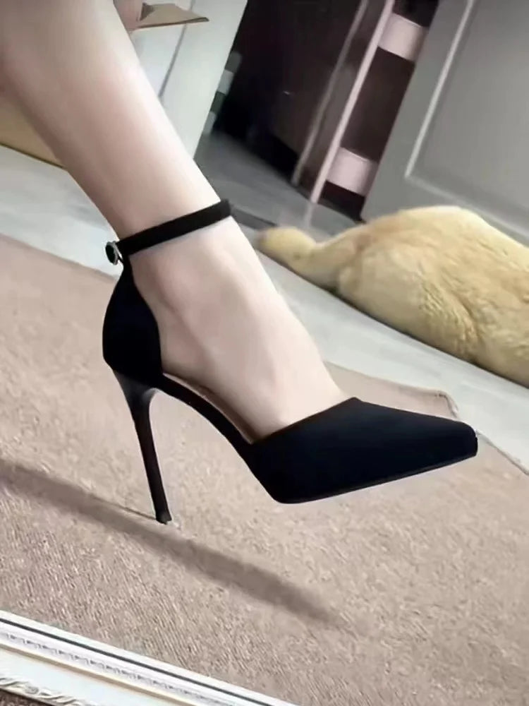 Pointed Toe High Heels for Women Comfortable Waterproof Red Sole