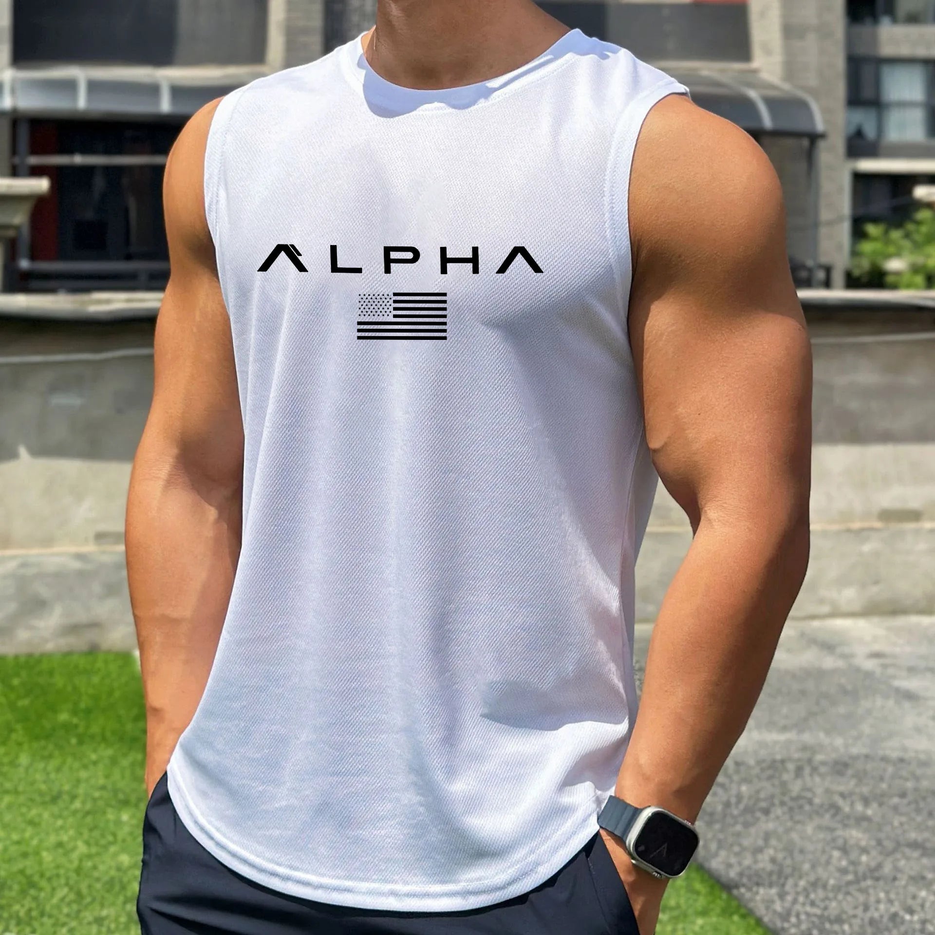 ALPHA Beach Vestmen Summer Vest Breathable Quick-drying Swimming Vest 2025 Hot Selling Men's Casual Fashion Surf Vest
