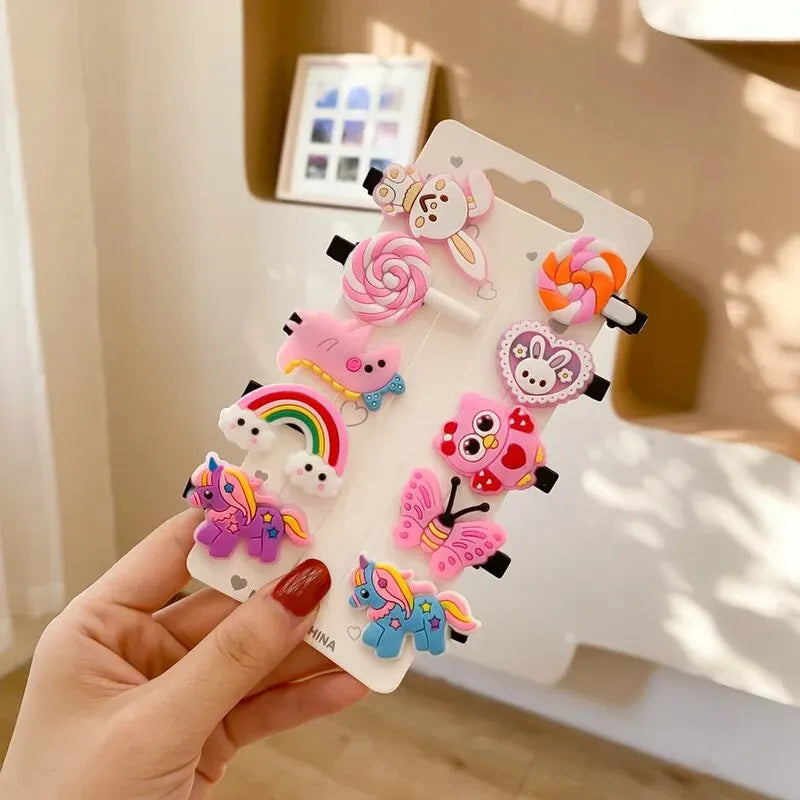 Multicolor Cartoon Unicorn Hair Clips for Kids Fashion Barrettes