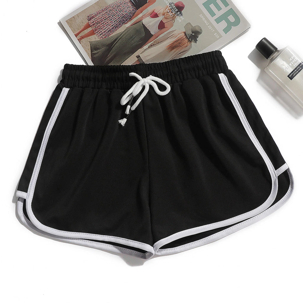 Breathable Polyester Yoga Shorts for Summer Workouts
