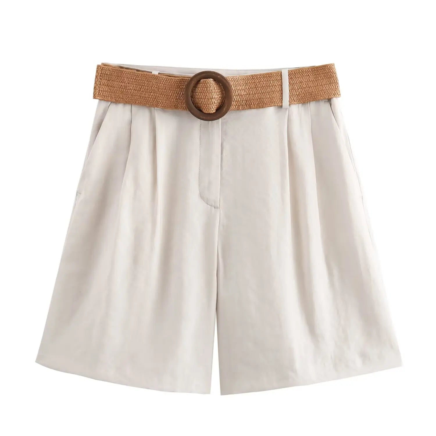 Y2K High Waist Baggy Shorts for Women with Belt