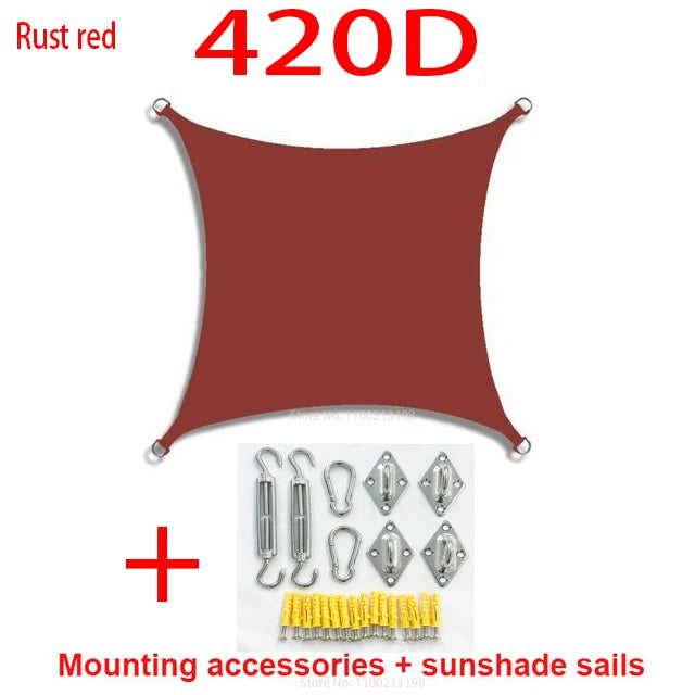 Waterproof Oxford Shade Sail for Outdoor Use, 5x4m
