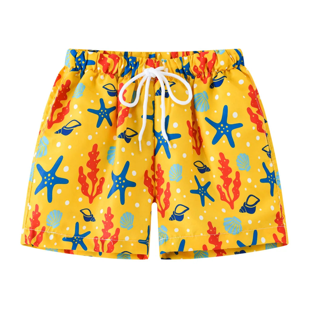2026 Summer Boys Cartoon Swimming Trunks Beach Shorts