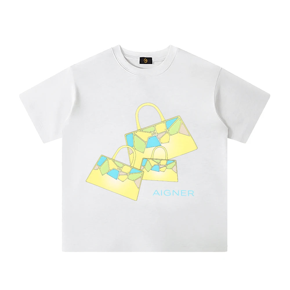 Girls' Cotton Summer T-Shirt with O-Neck Design