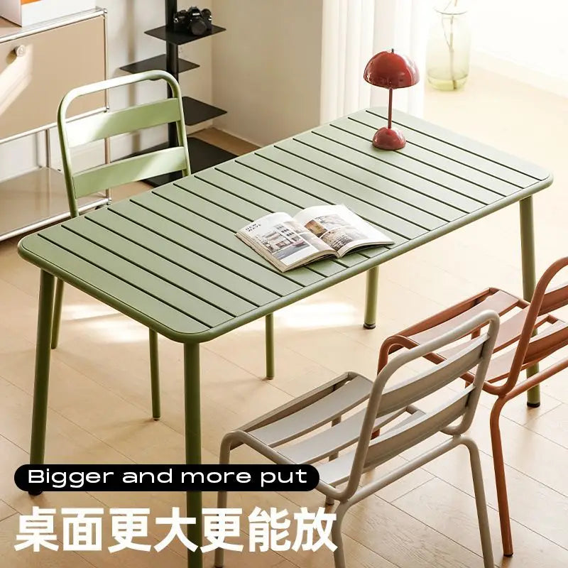 Waterproof Metal Dining Table for Outdoor and Indoor Use