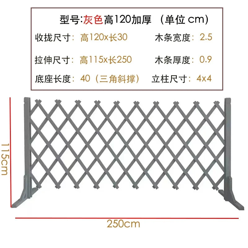 Expandable Spruce Wood Fence Indoor Outdoor Pet Barrier Garden Divider
