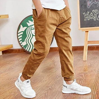 Boys Casual Cargo Pants Cotton Blend for Ages 7 to 13
