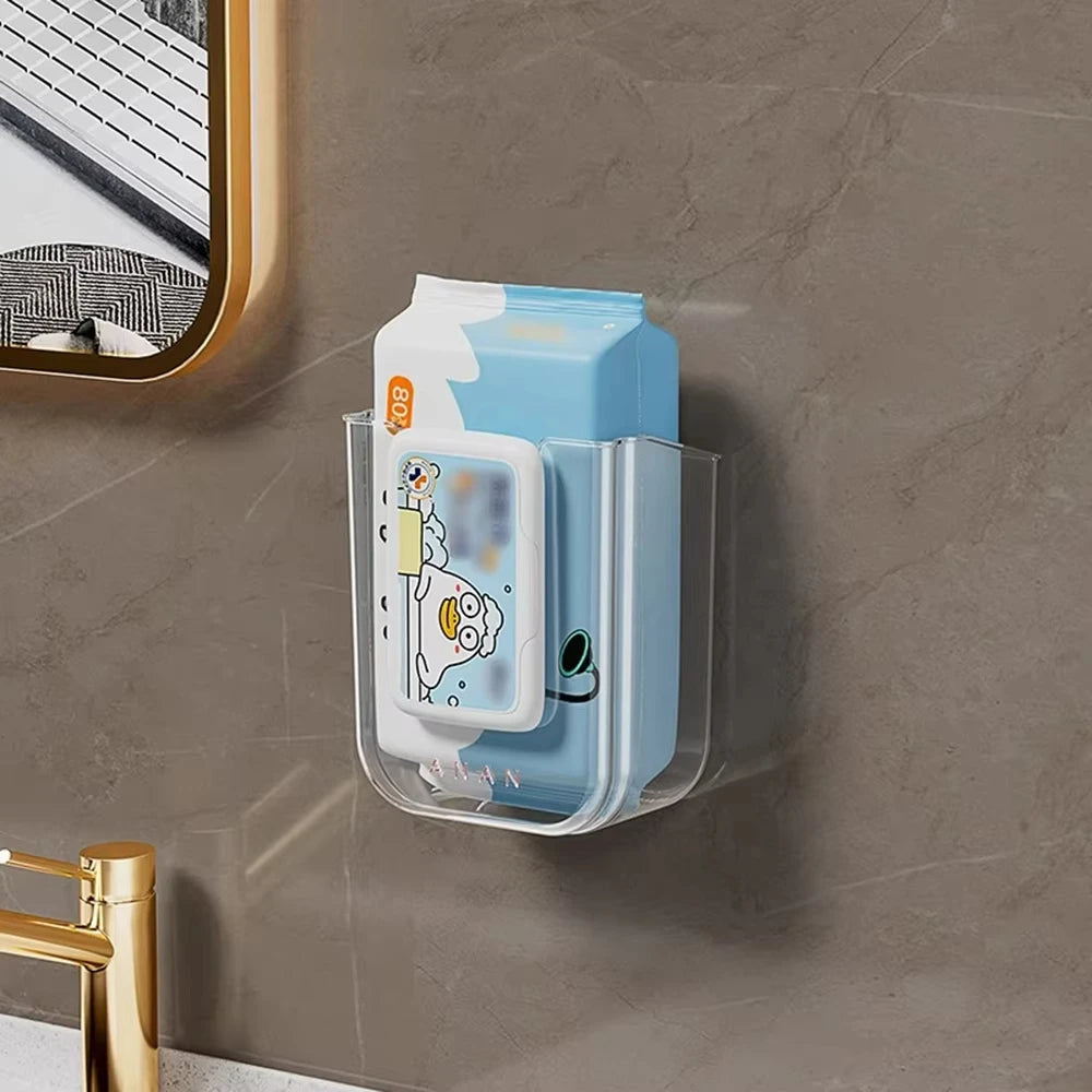 Wall Mounted Wet Tissue Storage Box with Strong Adhesion