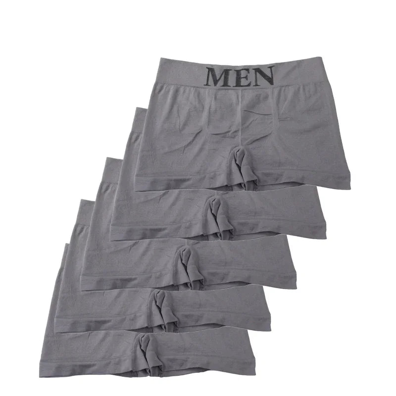 Men's High Elastic Boxer Briefs Soft Cotton Stretch Shorts