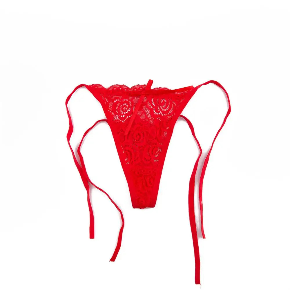 Women's Lace Floral Low Waist G-String Knickers