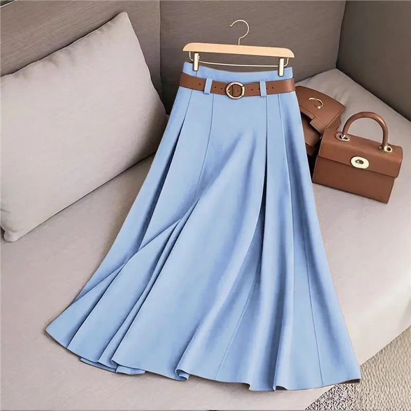 Mid-Length Pleated Skirt for Women in Polyester