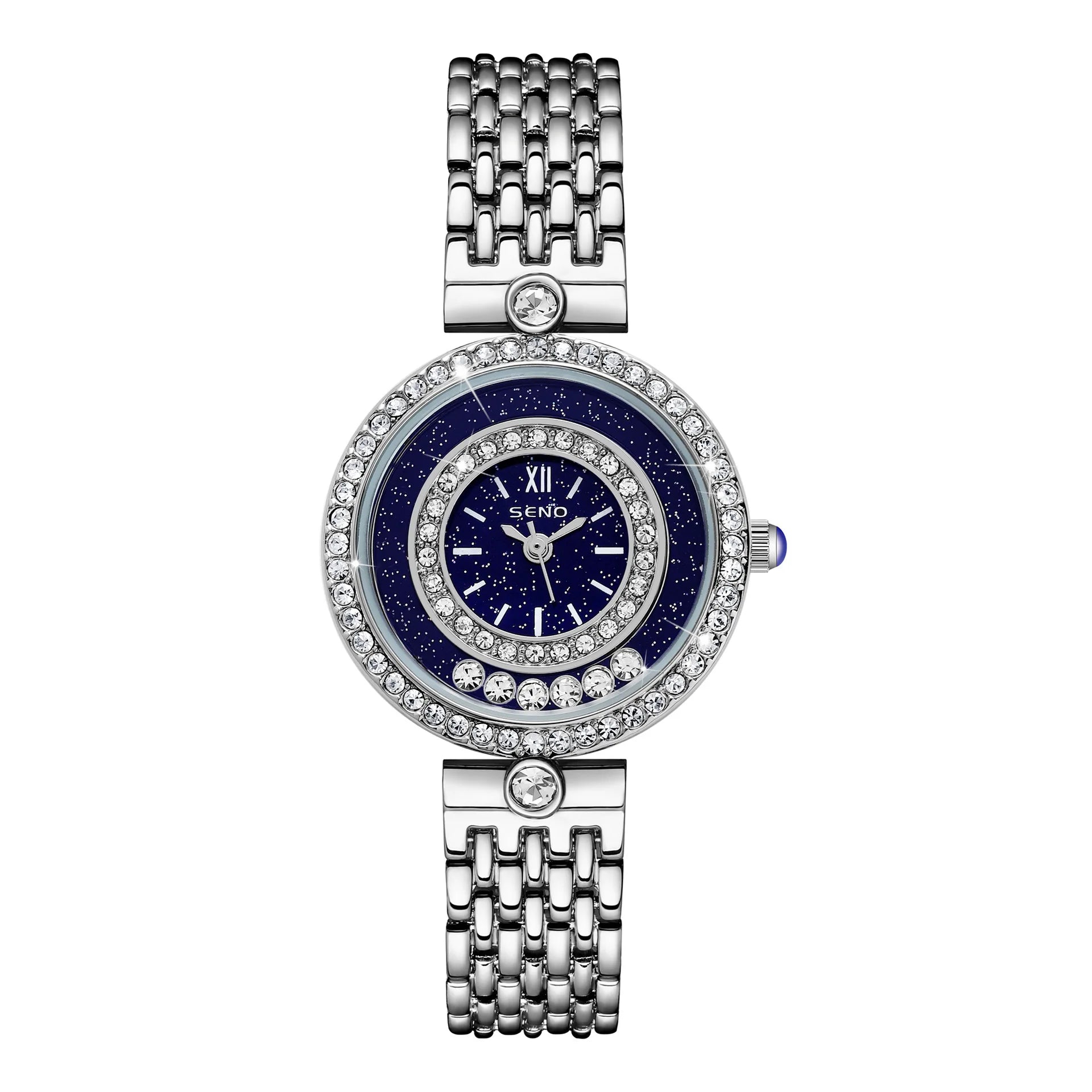 Luxury Silver Quartz Bracelet Watch for Women