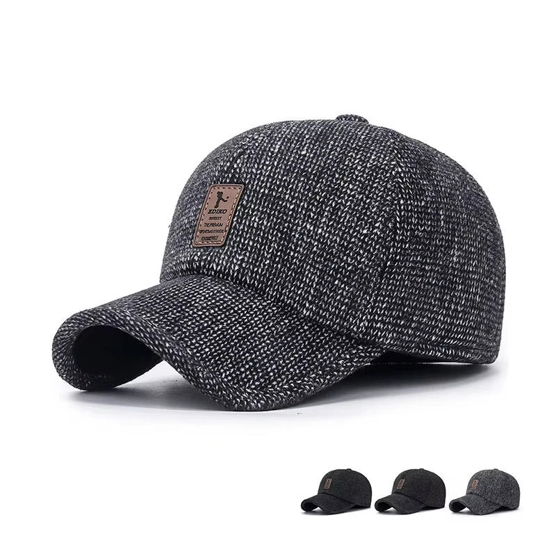 Men's Warm Baseball Cap with Earmuffs for Cold Weather