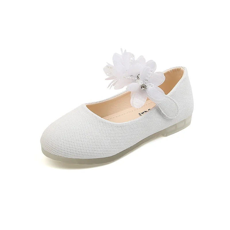 Kids Leather Princess Sandals for Wedding and Parties