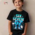 Boys Casual Cotton T-Shirt 67 Number Print for Ages 4-6