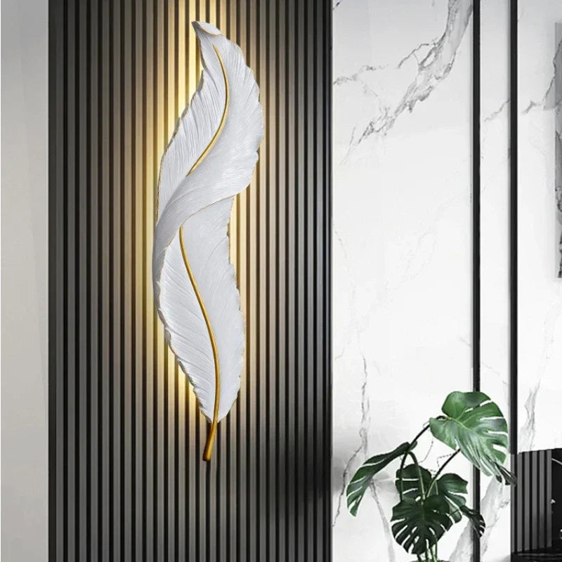 Art Deco LED Wall Lamp in Gold and Ivory for Modern Spaces
