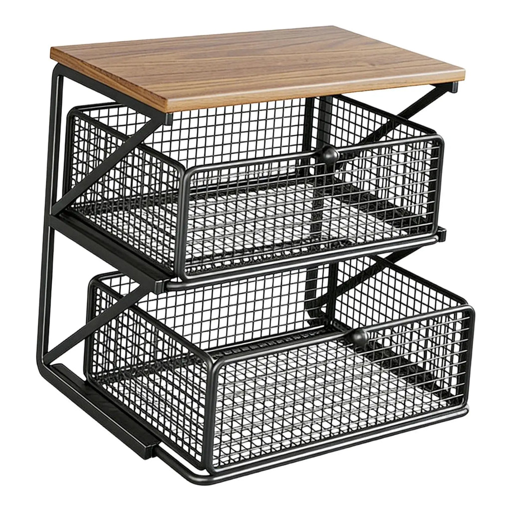 Ironwood Kitchen Counter Shelf Organizer with Drawer Storage
