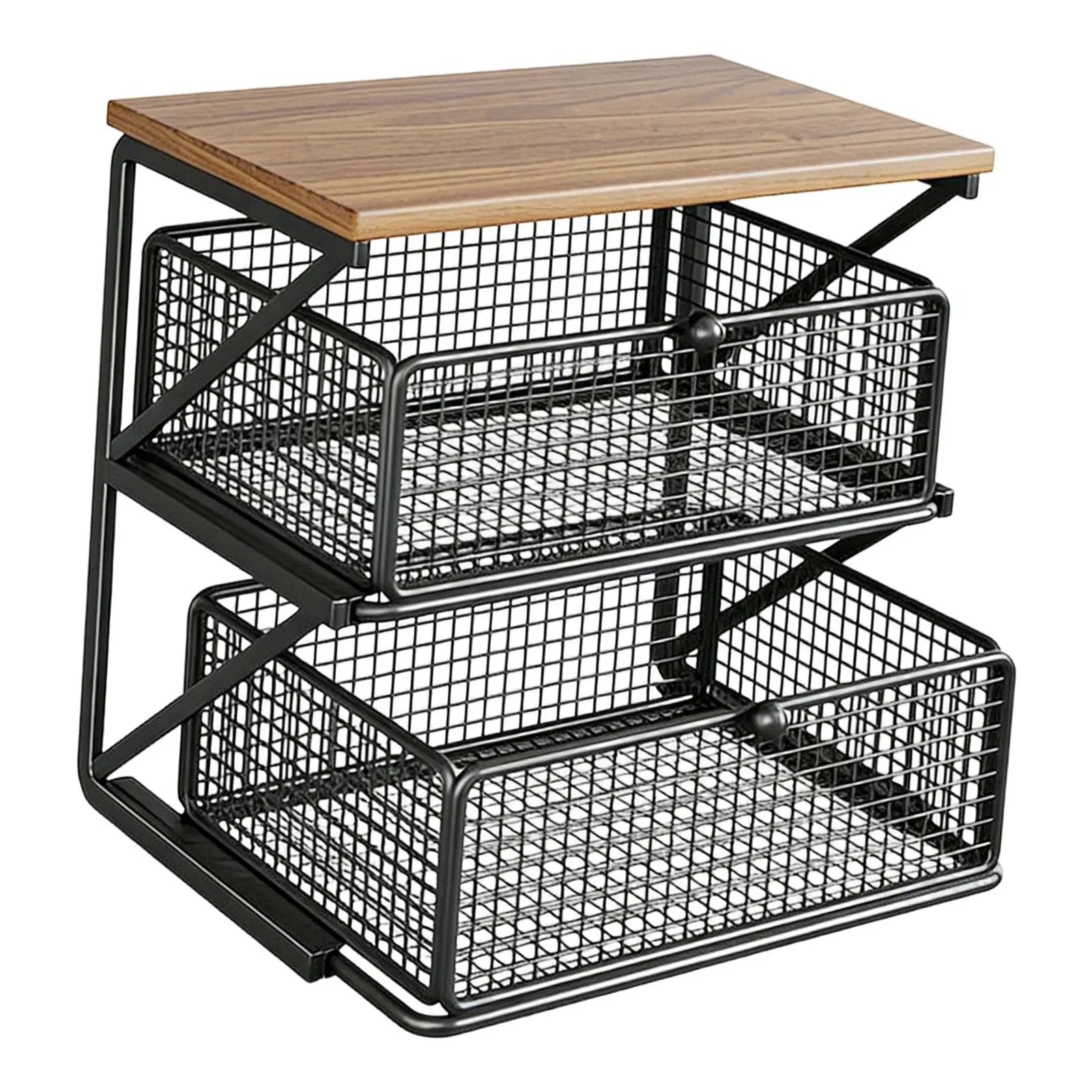 Ironwood Kitchen Counter Shelf Organizer with Drawer Storage