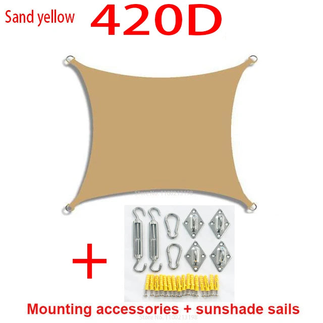 Waterproof Oxford Shade Sail for Outdoor Use, 5x4m