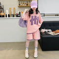 Summer Girls T-Shirt and Shorts Set in Pink and Purple