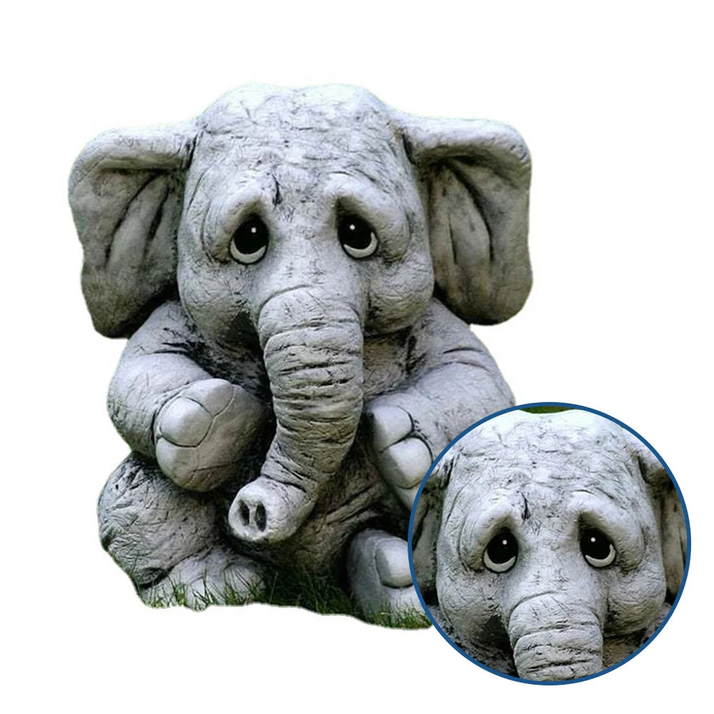 Cute Lightweight Garden Elephant Statues for Outdoor Decor