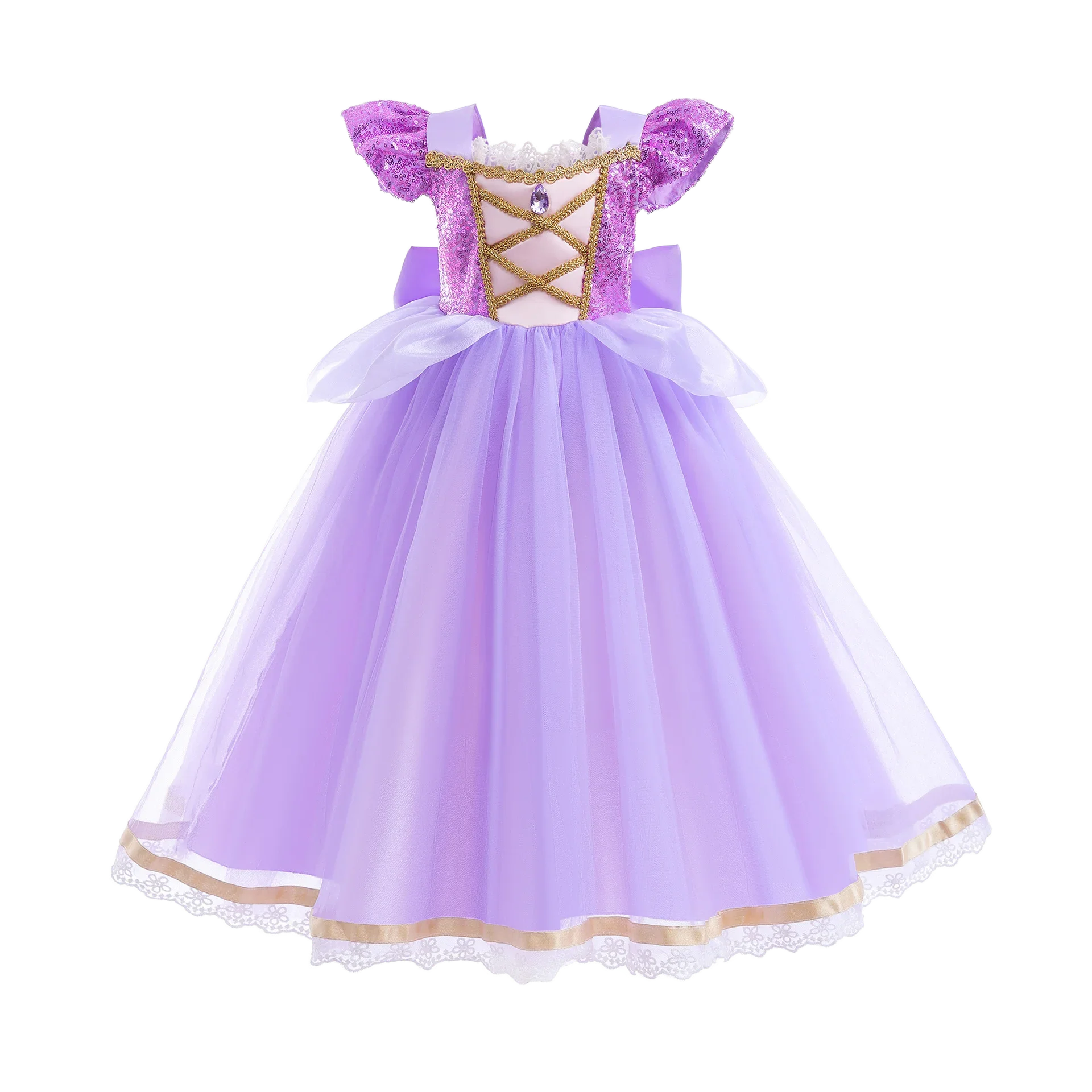 Girls Rapunzel Princess Costume for Kids Birthday Parties