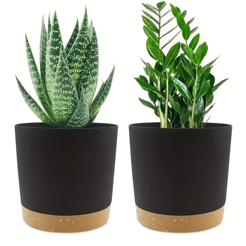 Modern Plastic Plant Pot Set for Indoor and Outdoor Use