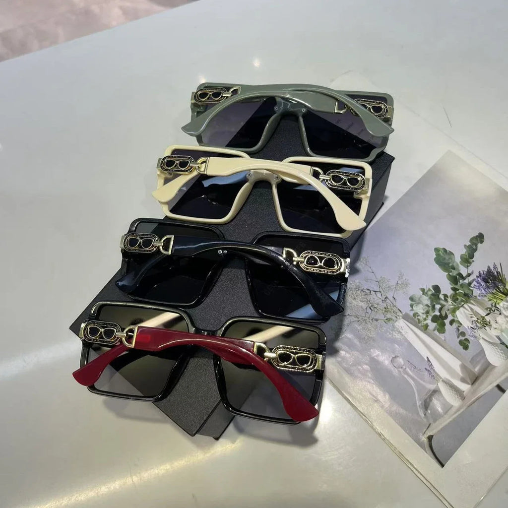 Light Luxury Rectangular Women's Sunglasses for Travel