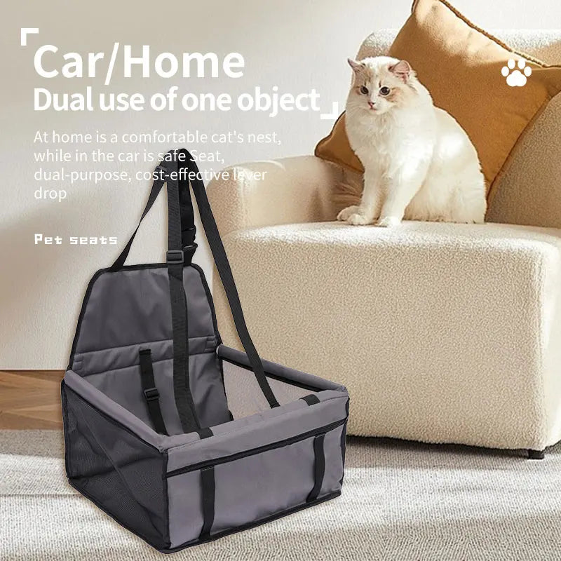 Durable Foldable Pet Safety Car Seat Cushion for Travel