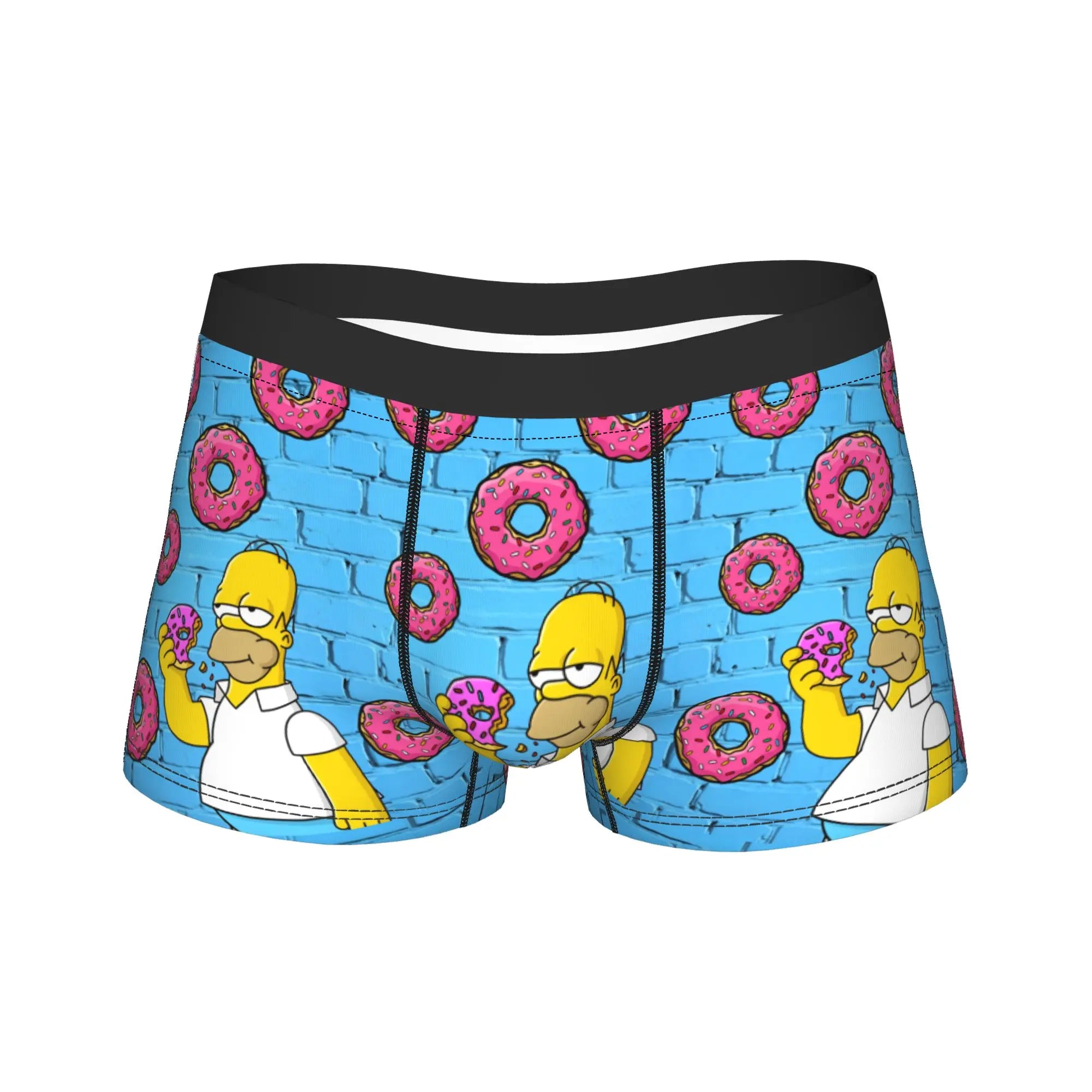 S-Simpsons Family Cartoon Characters Men's Boxer Shorts Plus Size