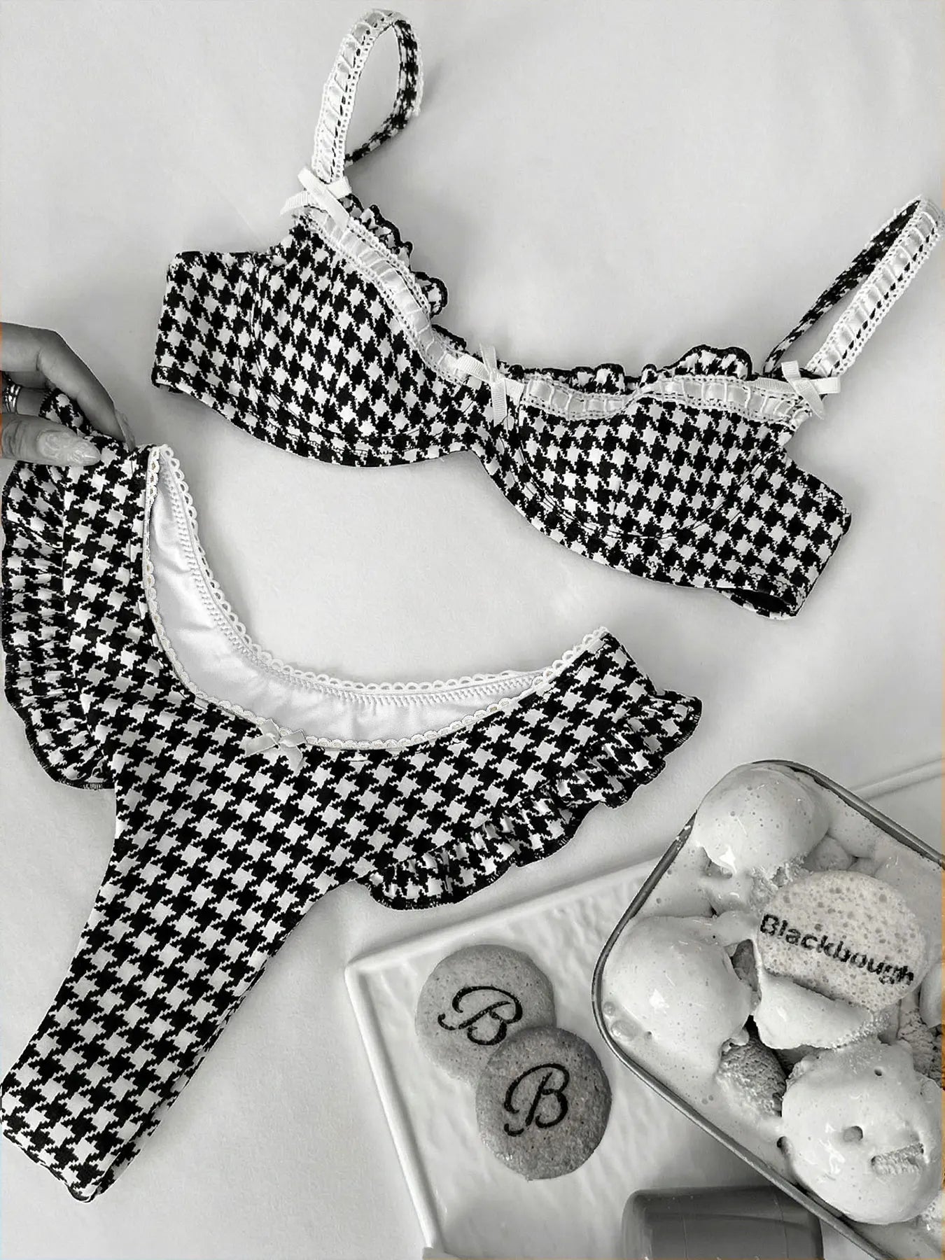 Sexy Dot Print Low Waist Bikini Set for Women