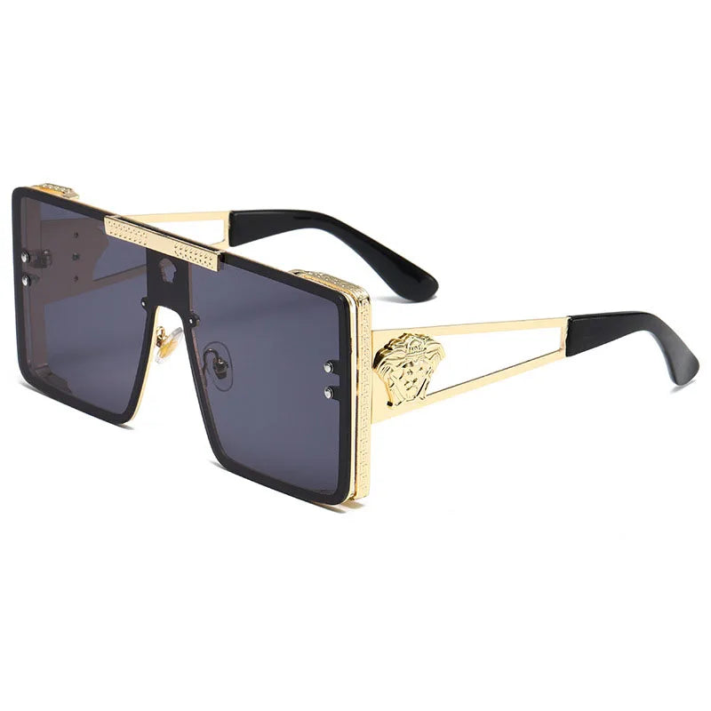 Oversized Fashion Sunglasses with Alloy Frames for Adults