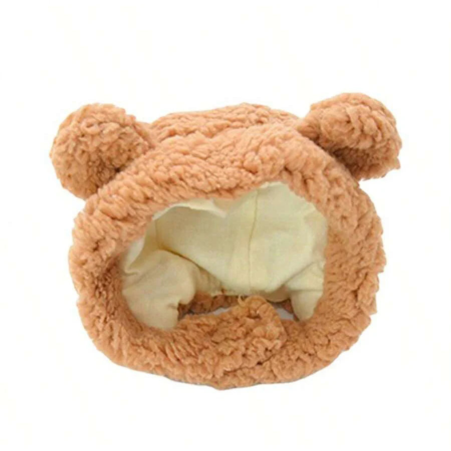 Soft Plush Headwear for Cats and Small Dogs