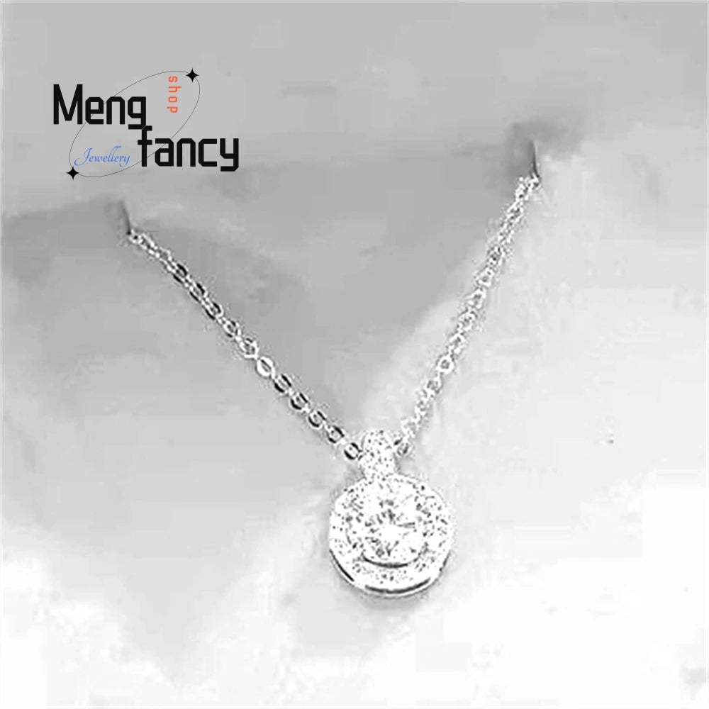 Classic Silver Pendant Necklace for Women with Geometric Charm