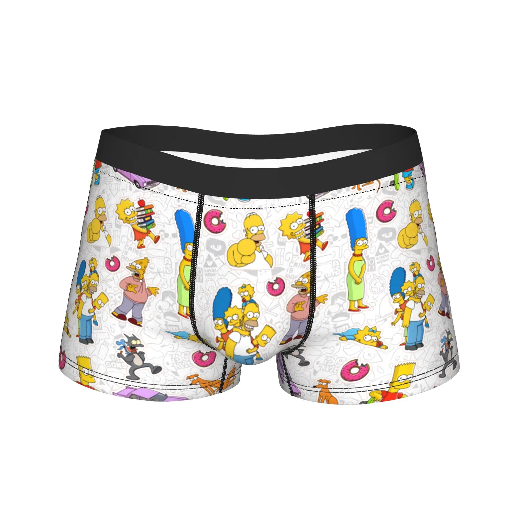 S-Simpsons Family Cartoon Characters Men's Boxer Shorts Plus Size