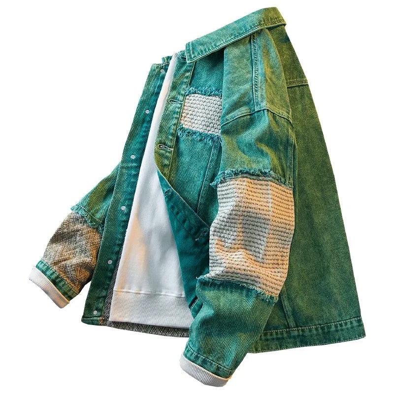 2024 Spring and Autumn Fashion Vintage Plus-Size Jacket Men's Casual Relaxed Comfortable Breathable High-Quality Denim Jacket