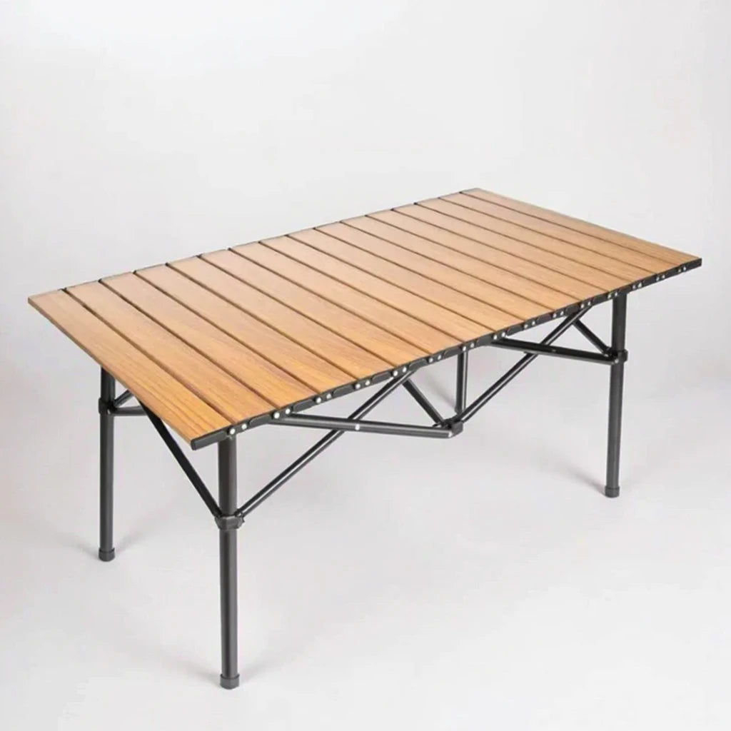 Portable Carbon Steel Folding Table for Outdoor Dining 95cm